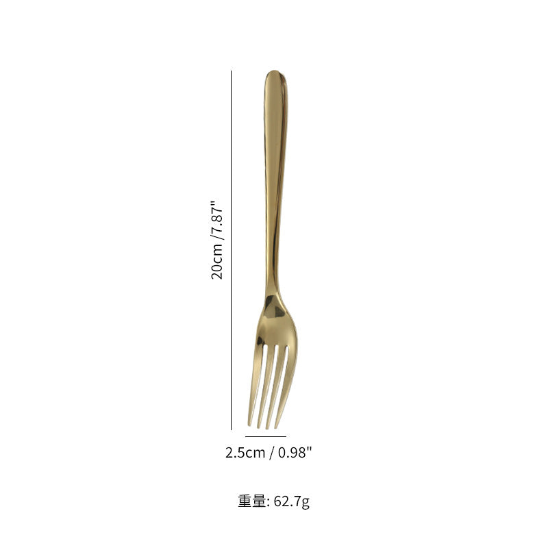 304Stainless Steel Knife Fork Spoon Thickened Tableware Western Hotel High-end Steak Knife Fork Dessert Spoon Set Kunting