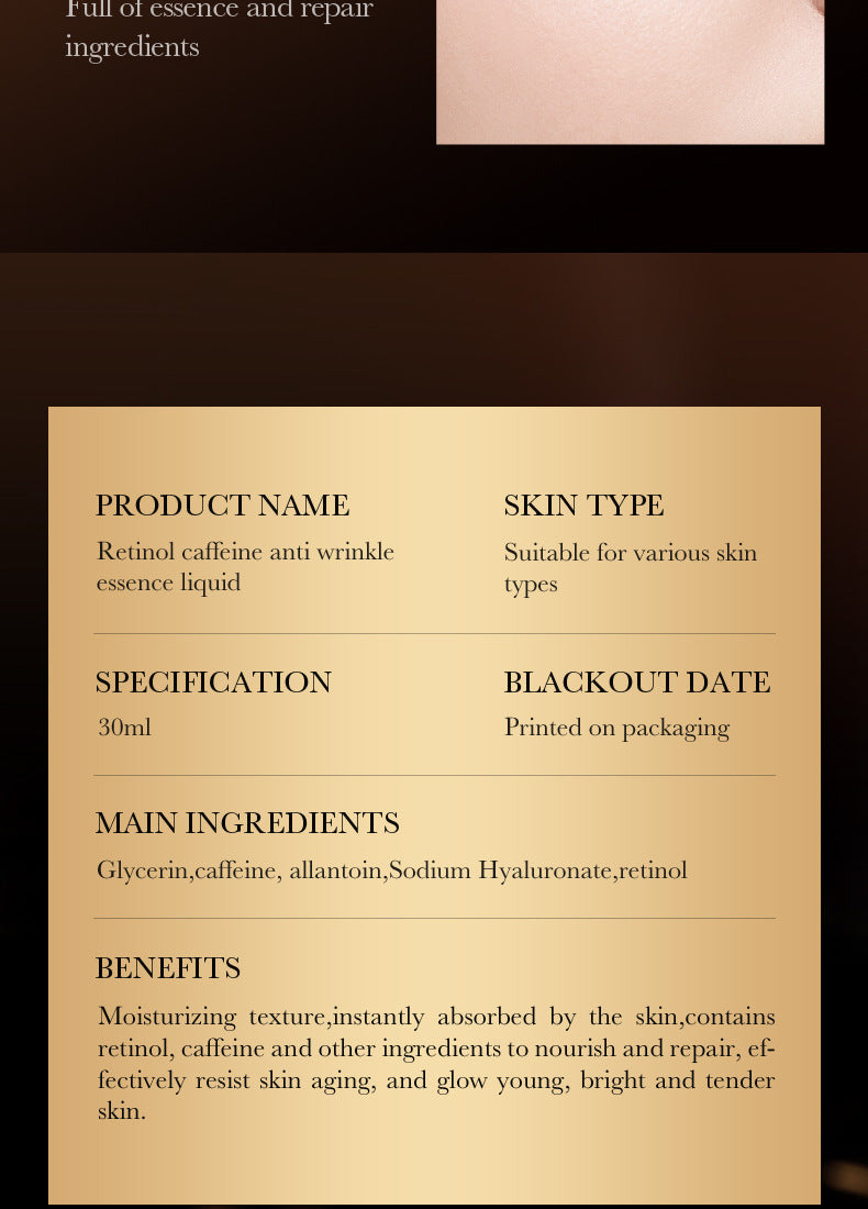 Full English Retinol Caffeine Serum30ml SADOER Hydrating, Moisturizing, and Nourishing  Wholesale