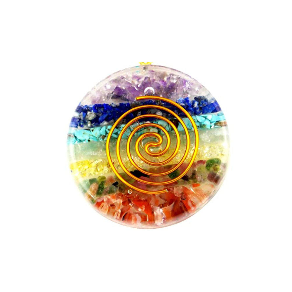 Men's Colorful Pendant Necklace Personalized Natural Crushed Stone Crystal Accessories Necklace Women's Colorful Crushed Stone Resin Necklace