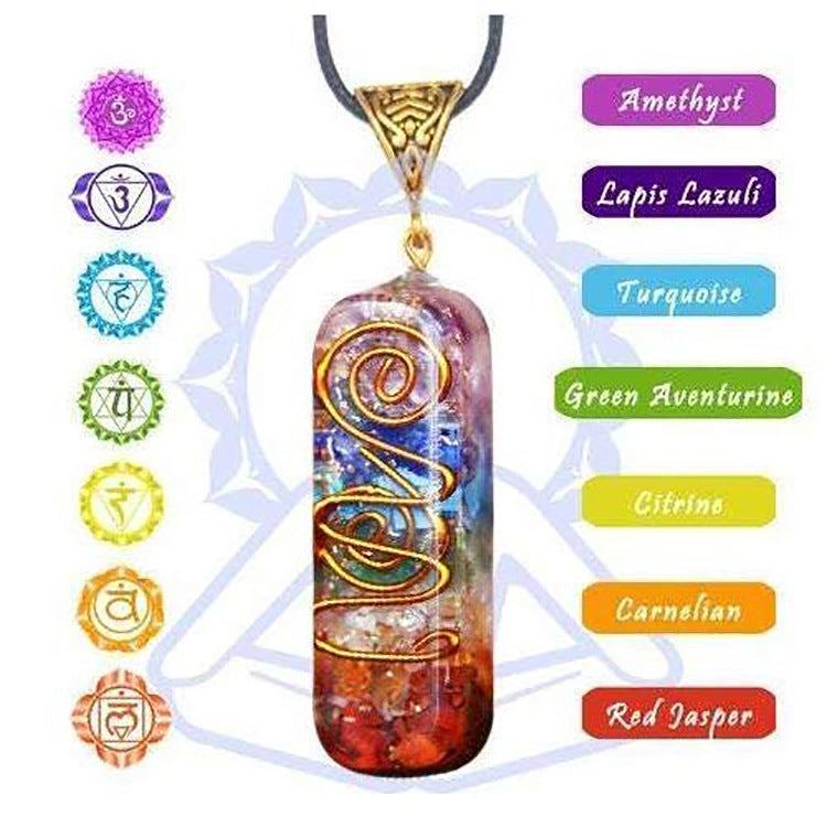 Women's Irregular Crystal Necklace Natural Stone Pendant Resin Epoxy Mixed Color Hanging Ornament Multicolor Crystal Necklace