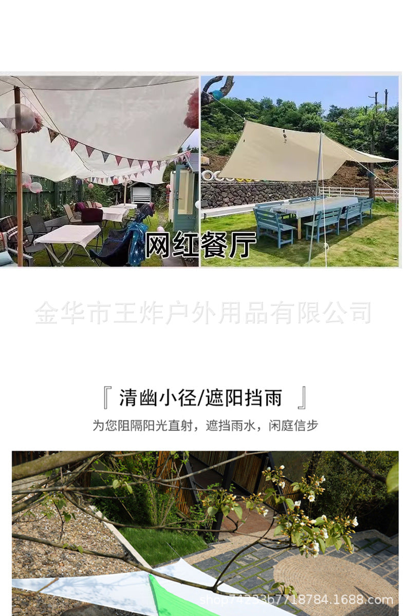 Sunshade Sail Factory Outdoor Camping Canopy Sunshade Awning Courtyard Pool Sunshade Triangle Sail