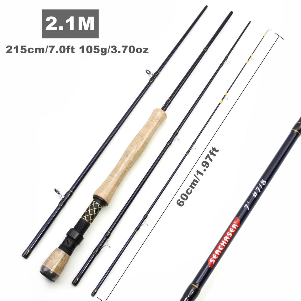 7/8#Carbon Fly Rod4Portable Fly Fishing Rod M Fast Adjustable European and American Style Popular Fishing Rod for Stream Lure Fishing