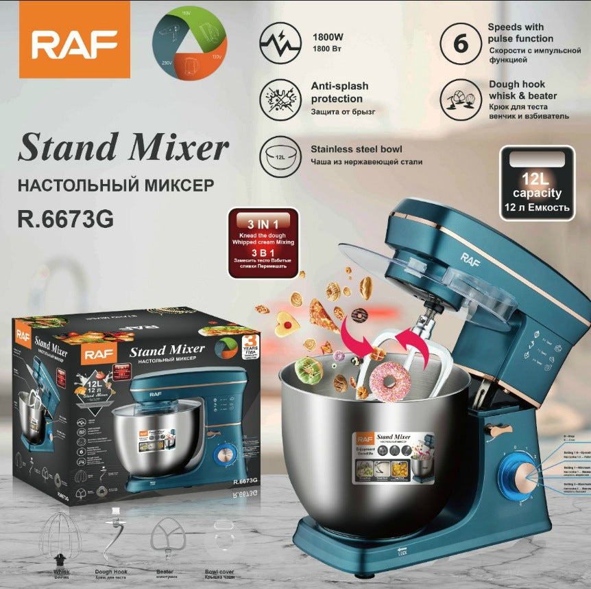 Chef Machine Fully Automatic Dough Mixer Kneading Stirring Milk Cap Egg Beater Desktop Commercial Small Multi-Functional5.5L