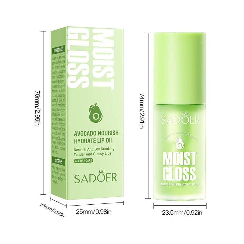 Cross-border Fruit Lip Oil4.5g Avocado Nourishing and Hydrating Autumn and Winter Moisturizing Lip Balm Export Manufacturer Wholesale