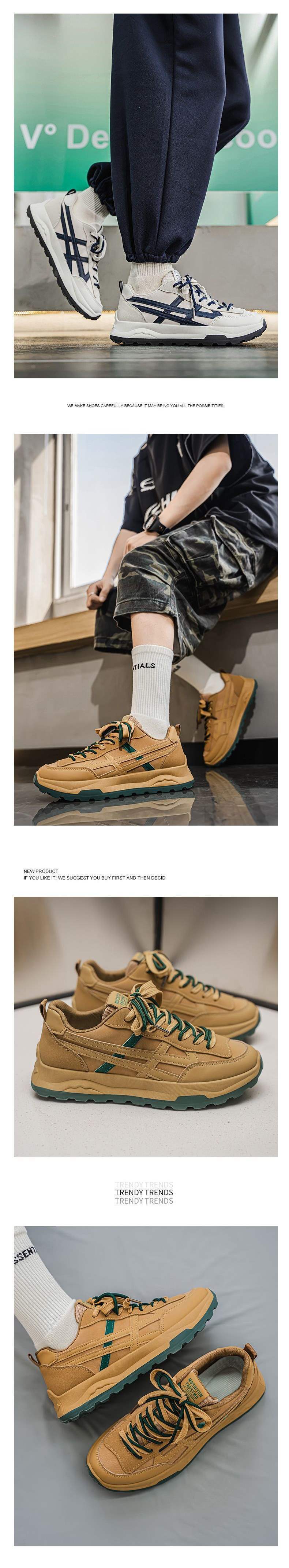 Spring men's shoes2025New Dad Shoes for Men, Youth Casual Running Thick-Soled Sports Trendy Shoes, Sneakers