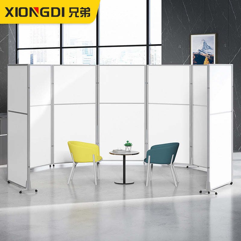 Office Mobile Screen Partition Simple Modern Folding Workshop Simple Movable Screen Sliding Partition Wall Panel