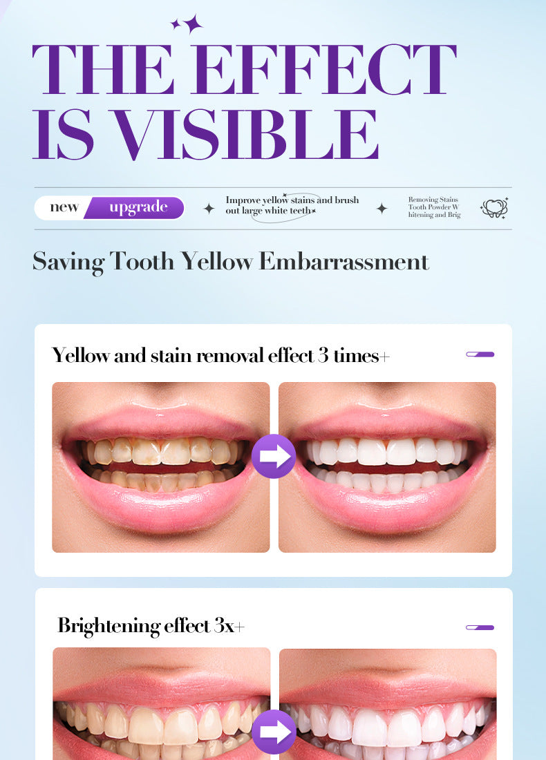 Full English V34Toothpowder50g SADOER Whitening Deep Cleaning Whitening Teeth Cleaning Powder  Foreign Trade Wholesale