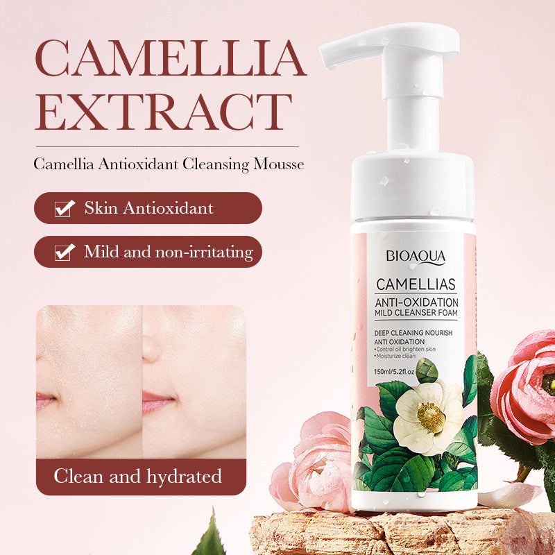 Camellia Cleansing Mousse BIOAOUA Deep Cleansing Facial Cleanser Cross-Border Wholesale