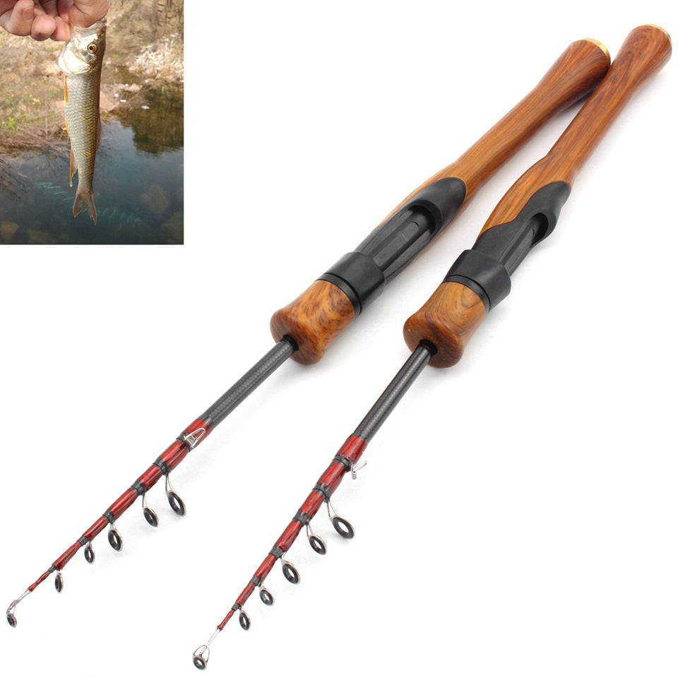 A Gun Handle Retractable Horse Mouth Rod Retractable Lure Rod ul Adjustable Lure Rod Ultra-light Pocket Fly Fishing Rod