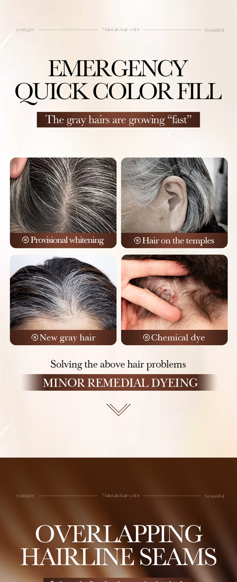 Cross-border Hair Dye Pen3.8g Moisturizing Hair Black Men and Women Conditioner Export Manufacturer Wholesale