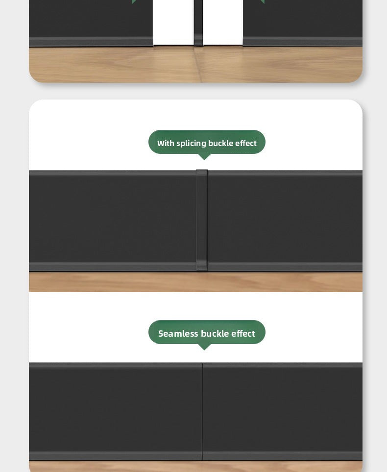Aluminum alloy baseboard minimalist and ultra-thin4/6/8cm Self-adhesive, no-drill stainless steel metal baseboard wholesale