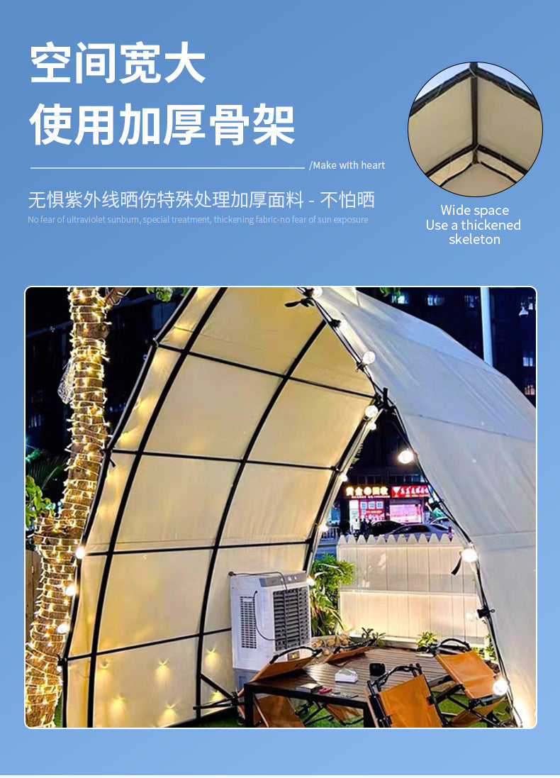 Outdoor Small Sailboat Tent Indoor and Outdoor Internet Celebrity Dining BBQ Tent Small Waterproof Windproof Beach Camping Tent