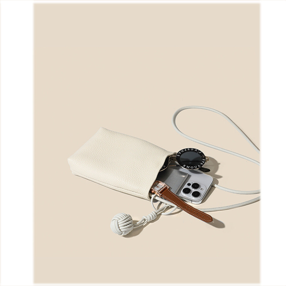 Mini Genuine Leather Phone Bag for Women togo Top Grain Leather Small Square Bag2025New Fashion Simple Versatile Crossbody Bag