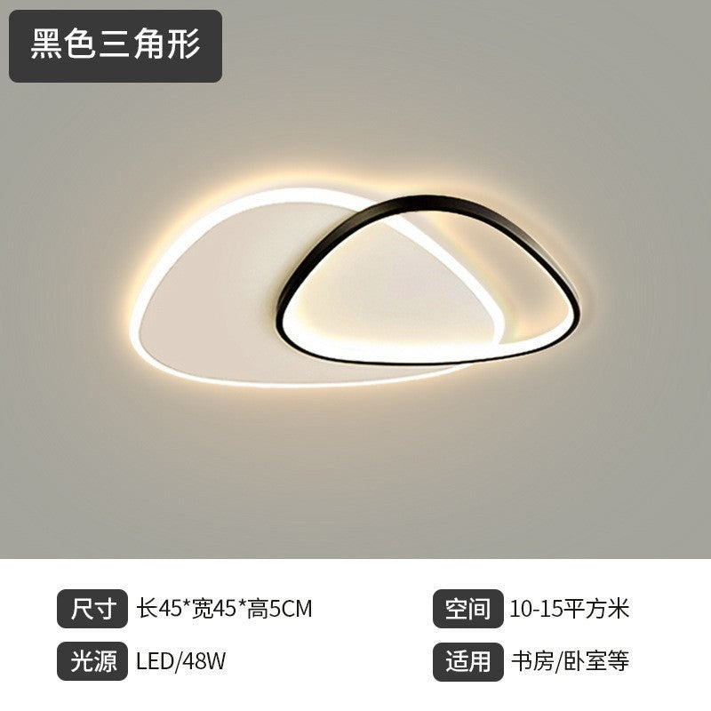 Nordic Living Room Lamp Rectangular Household Elegant Ceiling Lamp led Master Bedroom Lamp Iron Art Room Lamp Zhongshan Lighting