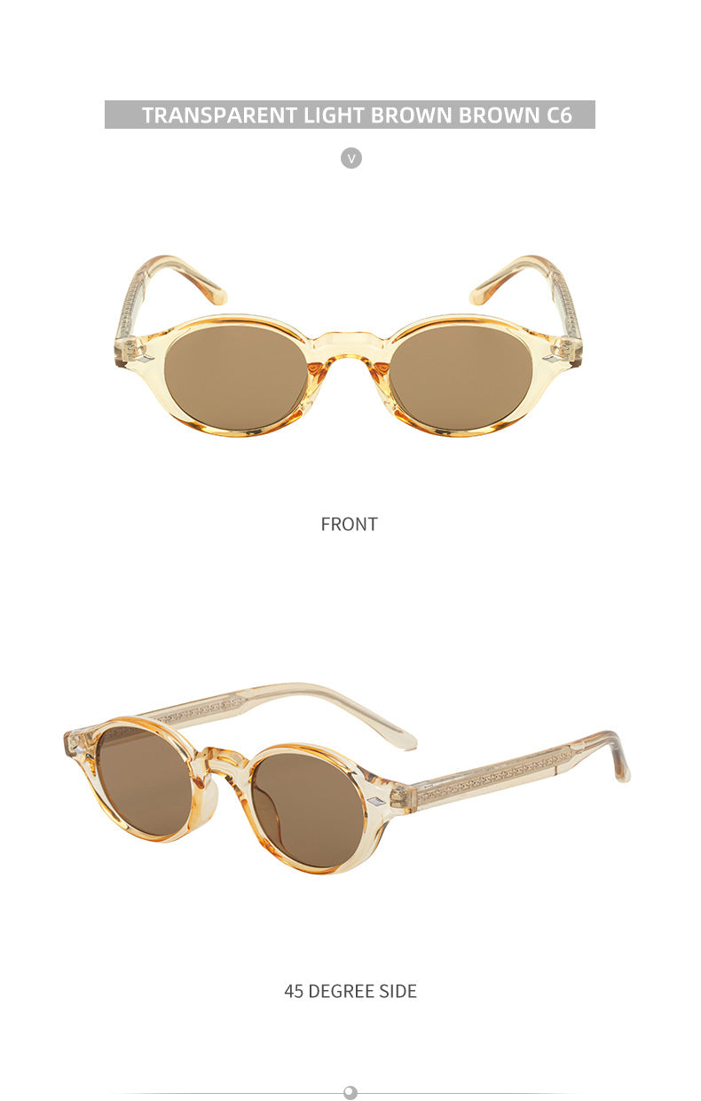 2025New European and American Round Small Frame Sunglasses for Women, Simple and Stylish Sun Protection Sunglasses for Women Wholesale shades