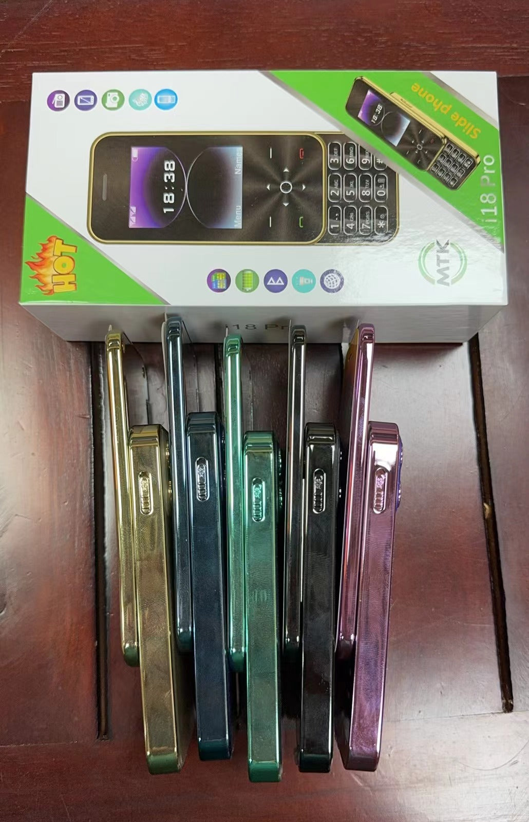 Slide Function Phone Flip Cover Elderly Button Phone Pocket Female Foreign Backup Phone