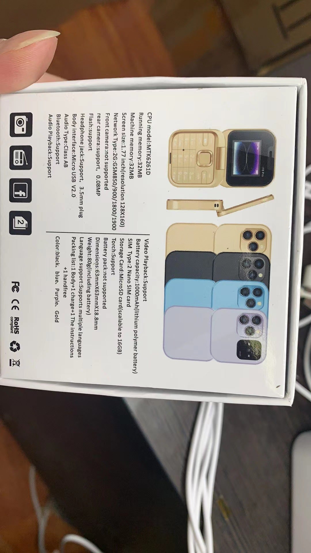 Mini Foldable Feature Phone Flip Cover Elderly Button Phone Pocket Women's Personalized Phone Backup Phone