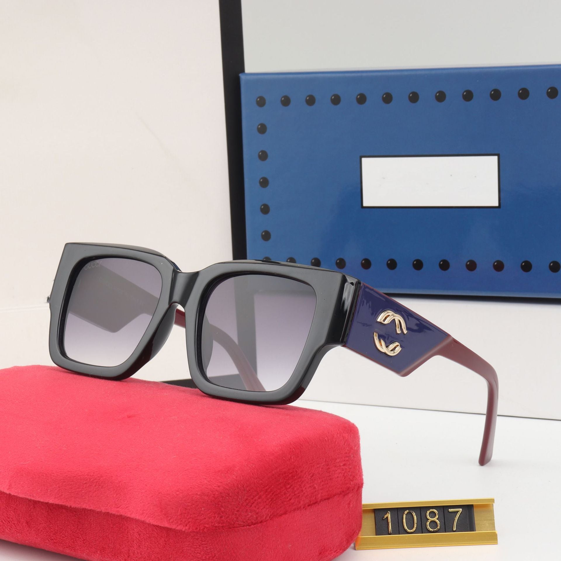 Little Red Book New G Home Sunglasses for Men and Women, Anti-UV, Round Face, Large Frame, Slimming, Driving, Sunshade Sunglasses