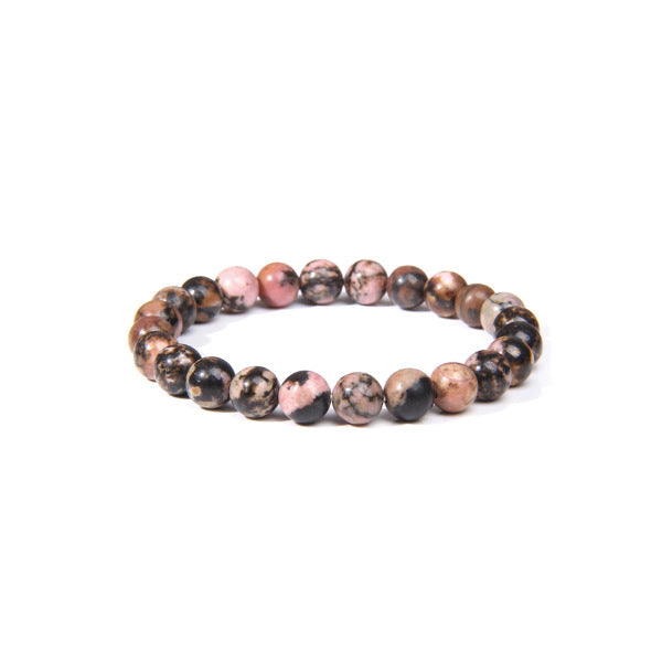 Popular Natural Stone White Pine Gold Flakes Bracelet Bracelet Unisex Bracelet Manufacturer Direct Sale