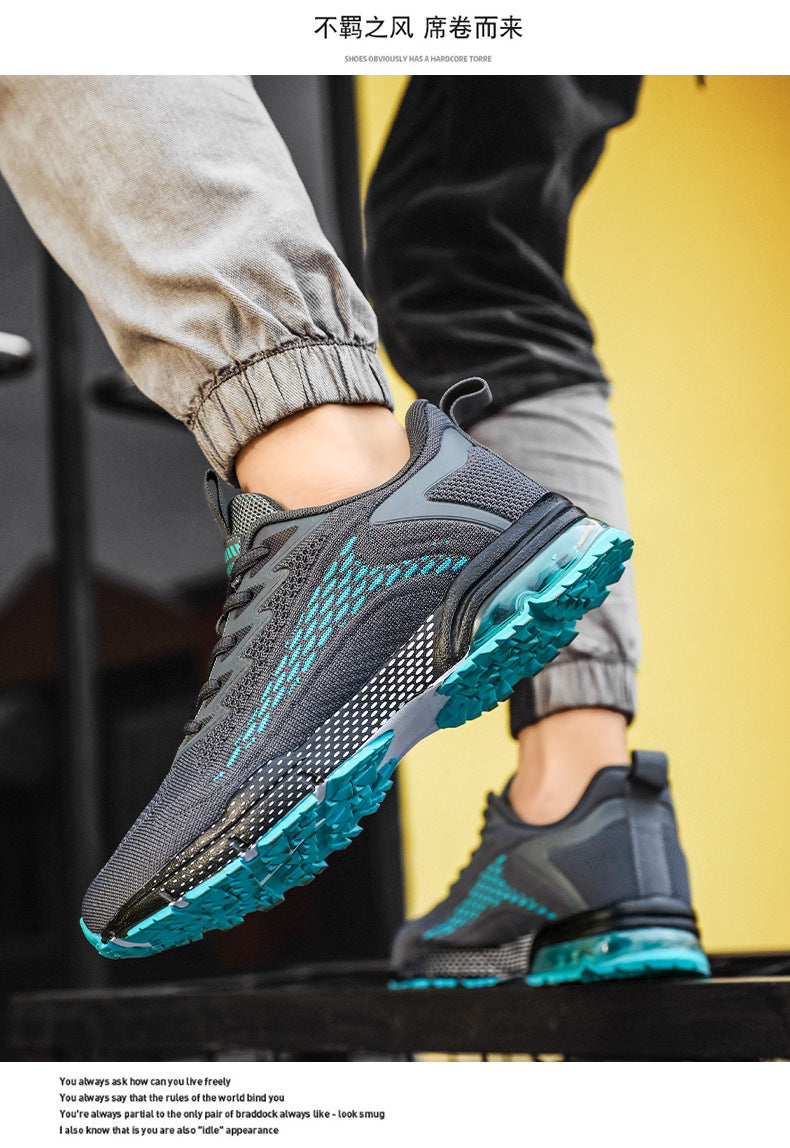 New Fashion Jelly Sole Men's Shoes Flyknit Breathable Casual Shoes Student Running Sports Shoes Export Men's Shoes