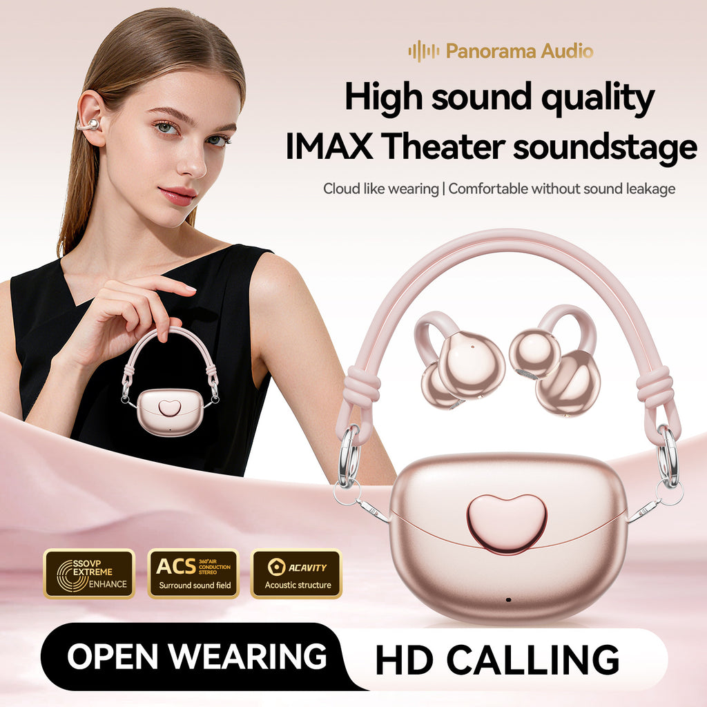 New E-commerce Model M106Simple Heart Long Battery Life High Appearance Mini Bag Style Wireless Bluetooth Earphones