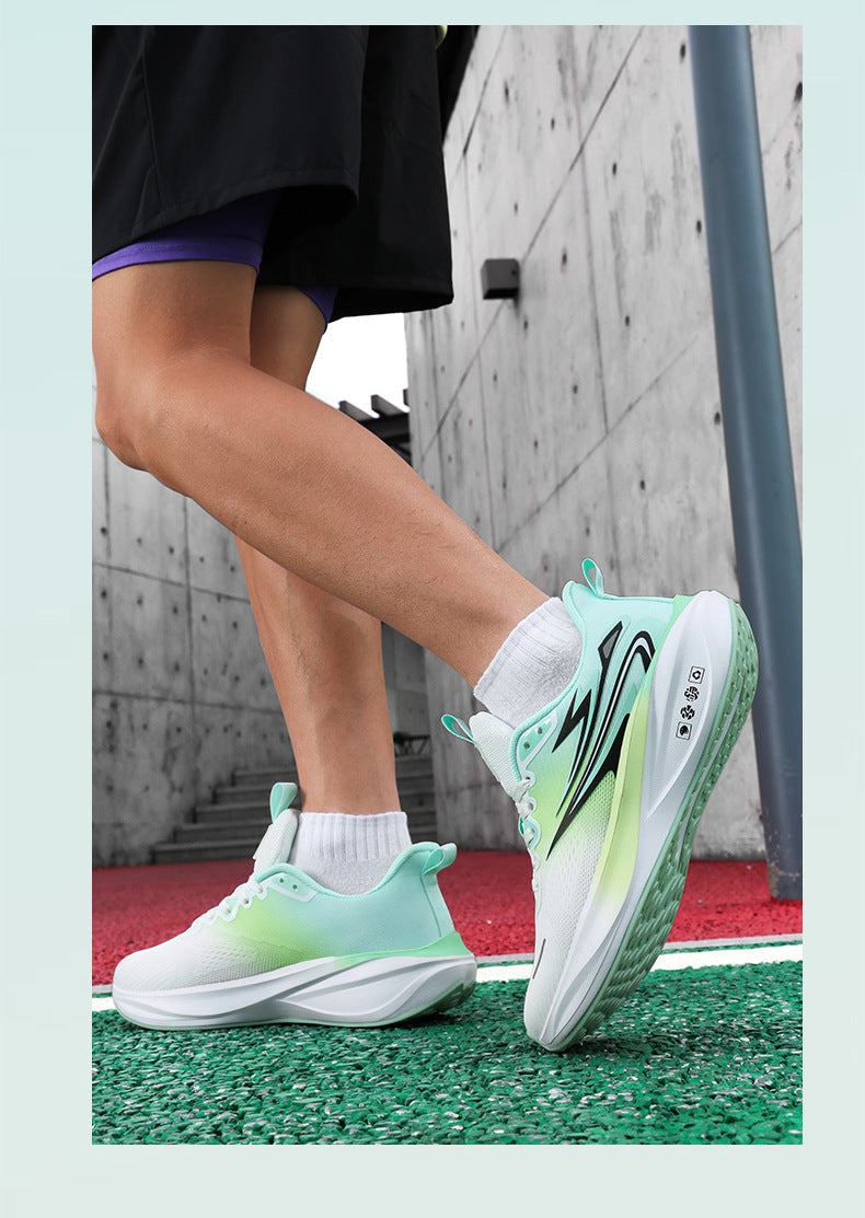 Summer New Fashion Trend Men's Casual Shoes High Elastic Cushioning Youth Running Shoes Jacquard Breathable Sports Shoes