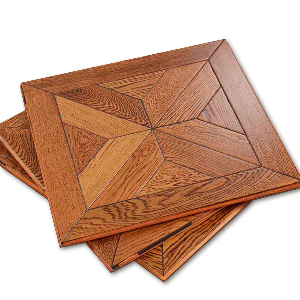 14mm Engineered Solid Wood Square Rosewood Parquet Flooring | Custom Decorative Hardwood Panels for Villas Offices Exterior