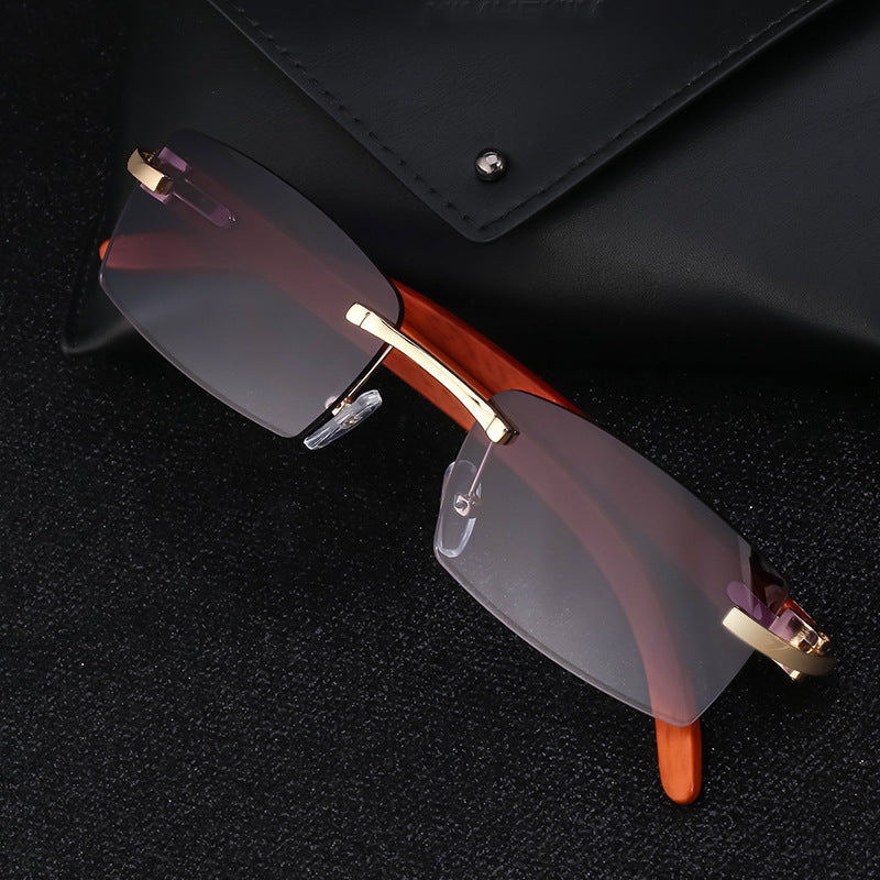 New Fashion Sunglasses for Men Ultra-Clear Frameless Sunglasses Ocean Lens Diamond Cut Edge Trendy Wholesale7533