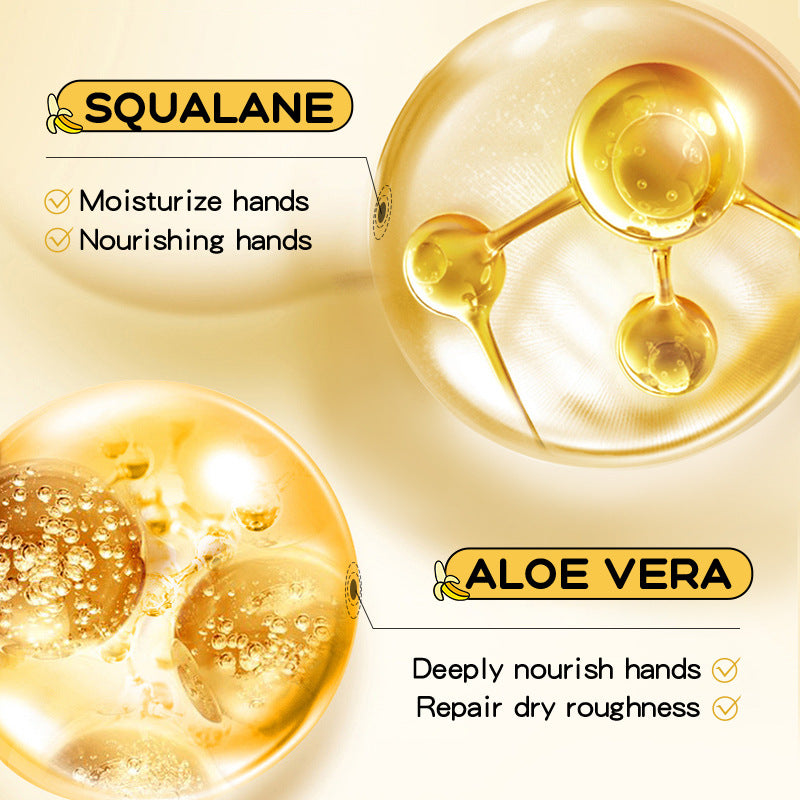 Banana Squalane Hydrating Hand Cream SADOER Autumn and winter nourishing hand cream cross-border foreign trade wholesale