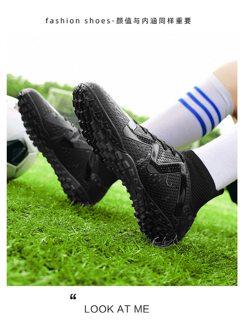 Men's and Children's Soccer Shoes TF Shattered Spike Shoes Adult Primary and Secondary School Students Training Shoes Women's Football Shoes Wholesale