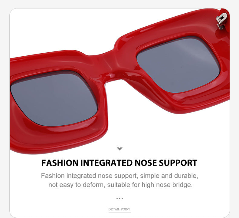 European and American Style Square Frame Sunglasses for Women Fashionable Quirky Sunglasses for Men Wholesale