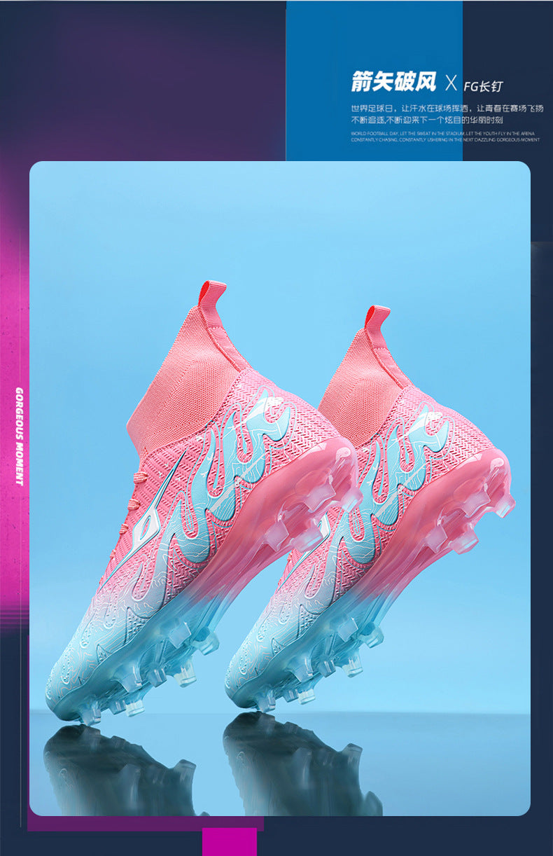 CICERO High quality professional football shoes for men and women FG Long Spike Anti-Slip Wear-Resistant Youth Practical Competition Training Shoes