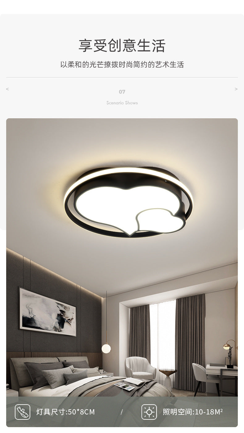Master bedroom lamp ceiling lamp round room lamp simple modern home use led Nordic Style Study Lamp Cozy and Romantic