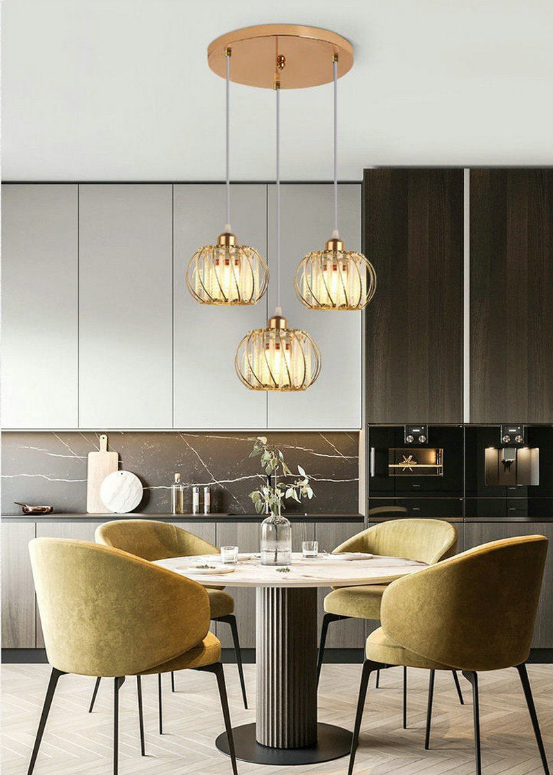 Export Simple Restaurant Crystal Pendant Light Single Head3Headboard Pendant Light Dining Table Bar Crystal Pendant Light Wholesale