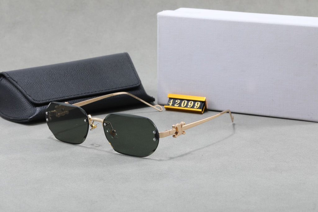 Arc de Triomphe Fashion Metal Frameless High-end Sunglasses for Women Windproof UV Protection Versatile CL42099U