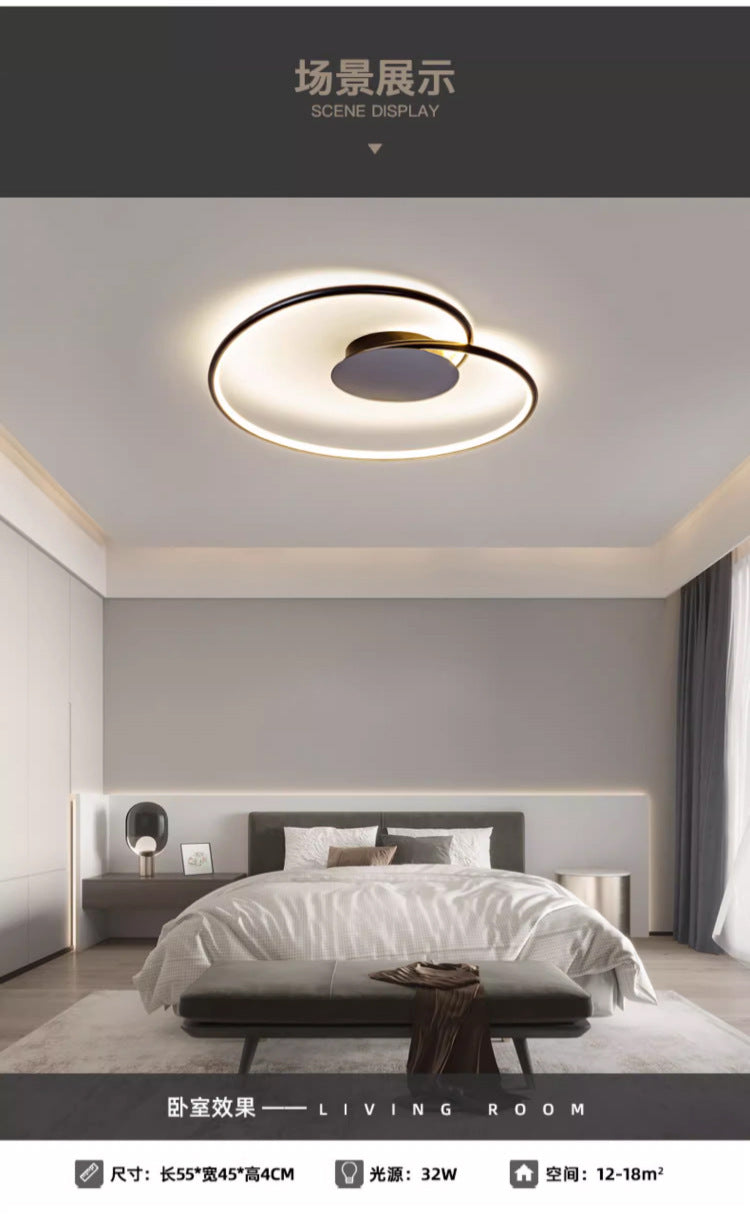 Bedroom light led Modern Minimalist Ceiling Light Internet Celebrity ins Creative Heart-Shaped Home Main Bedroom Study Zhongshan Lighting