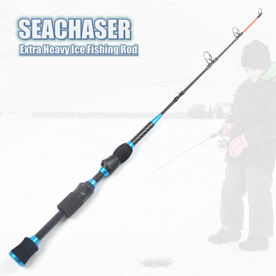 Four-Section Portable Ultra-Hard Ice Fishing Rod Insert Section Winter Fishing Rod Eastern European Strong Waist Fishing Rod