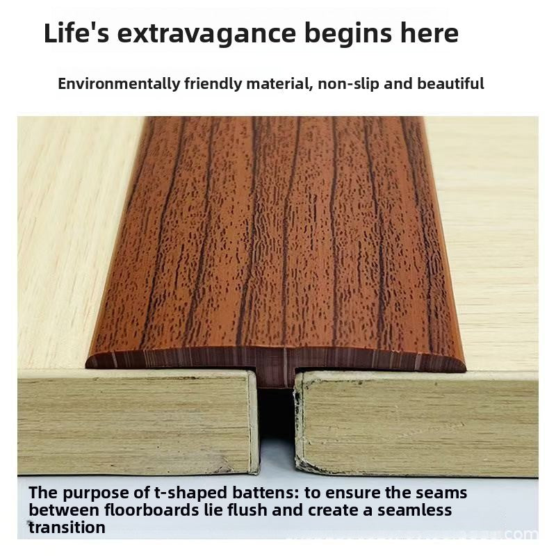 Self-Adhesive T Recessed edge trim for wooden flooring T Edge trim strip, threshold strip, gap transition strip, door strip, edge presser strip