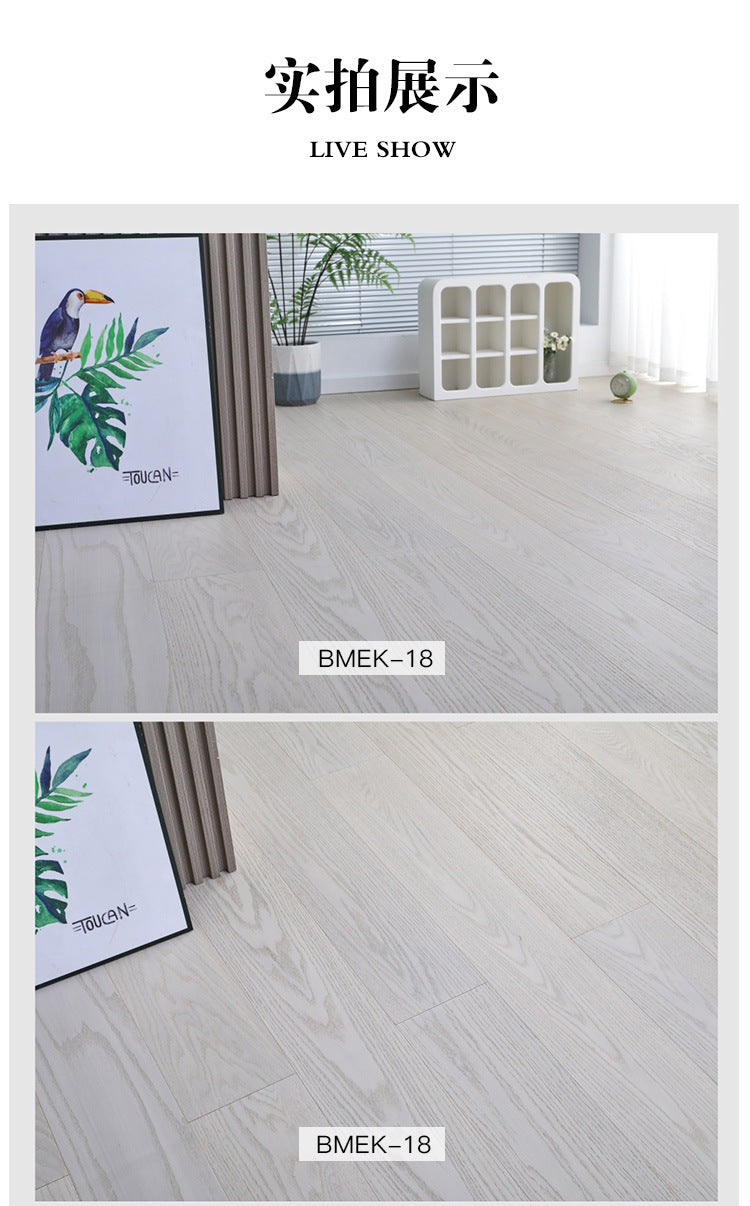 1.9North American Oak AB3.0mm Pure Three-Layer Solid Wood Composite Flooring, Floor Heating, Moisture-Proof, Locking Three-Layer Flooring