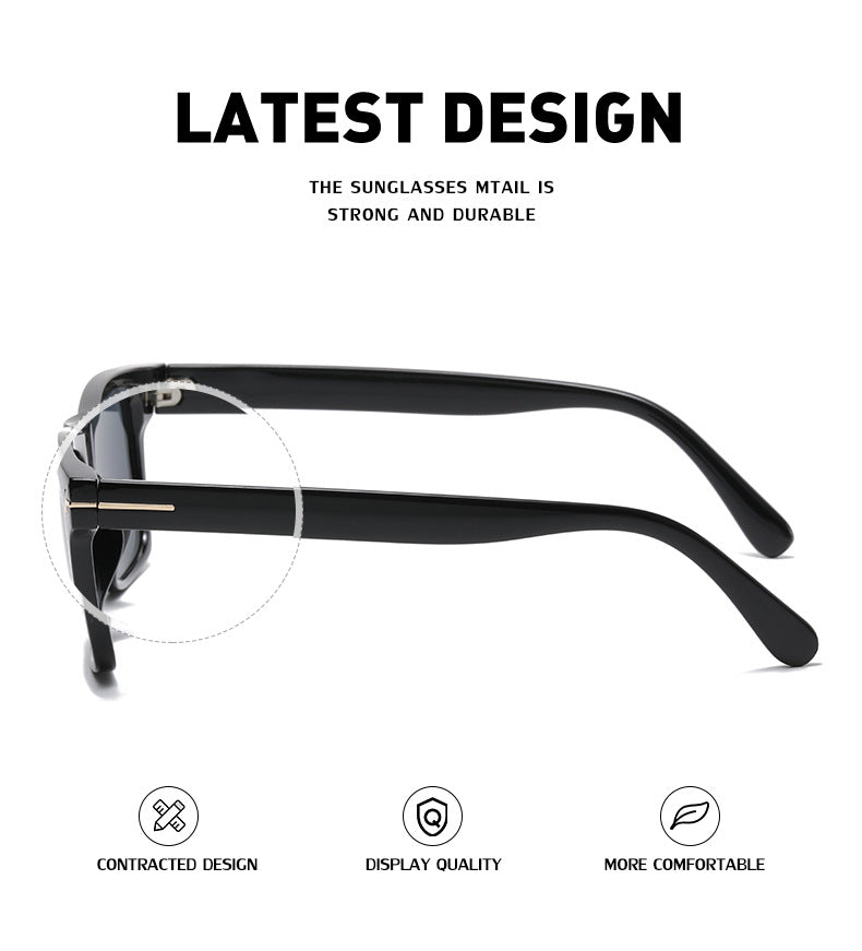 European and American Fashion T Word box sun protection sunglasses for women with a high-end feel ins Korean style sunglasses for men wholesale