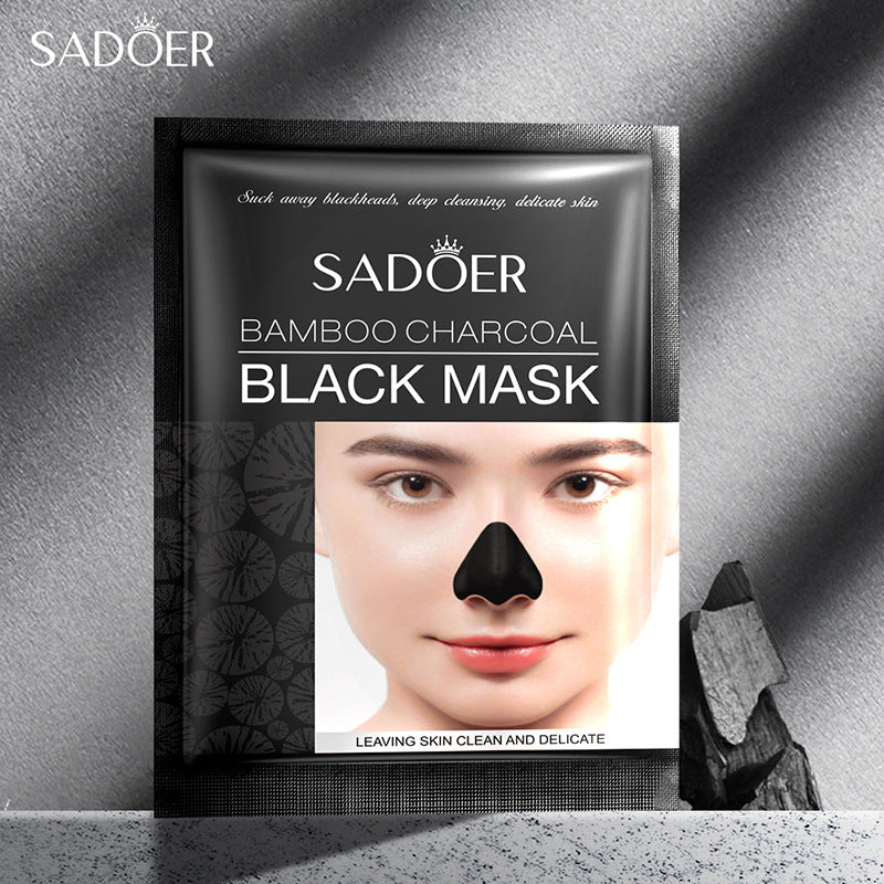 Full English Nose Strips Pack SADOER Bamboo Charcoal Blackhead Absorbing Nose Mask Patch T District Nursing  Foreign Trade Wholesale