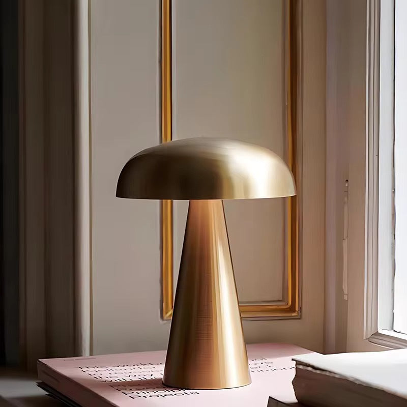 Coconut Mushroom Table Lamp Danish Mushroom Lamp Metal Bar Rechargeable Table Lamp Restaurant Atmosphere Decoration Night Light