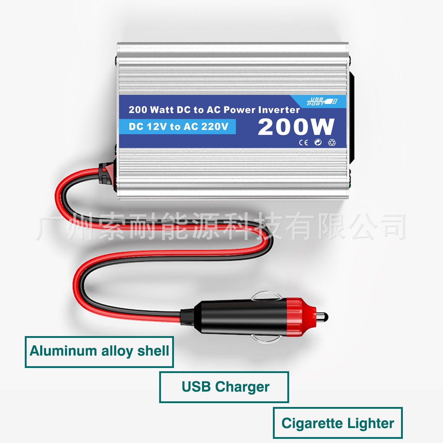 High Power Inverter200W 12V Turn220V Suitable for travel use AliExpress lazada Platform Export