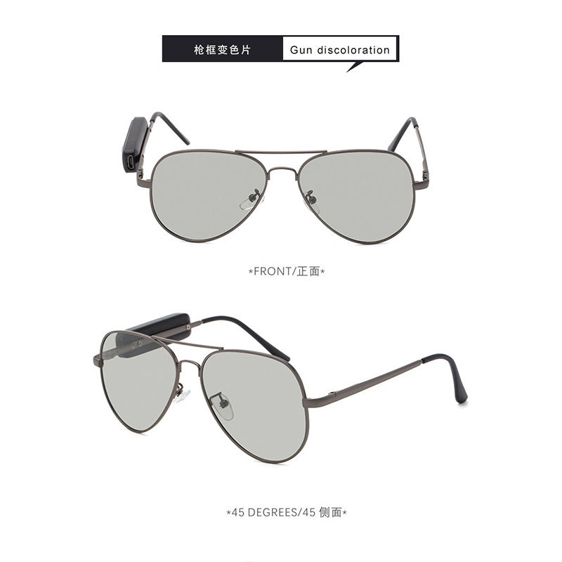 New Smart Bluetooth Headset Glasses Toad Mirror Men's Polarized Sunglasses Smart Eye Listening to Music Glasses Phone208