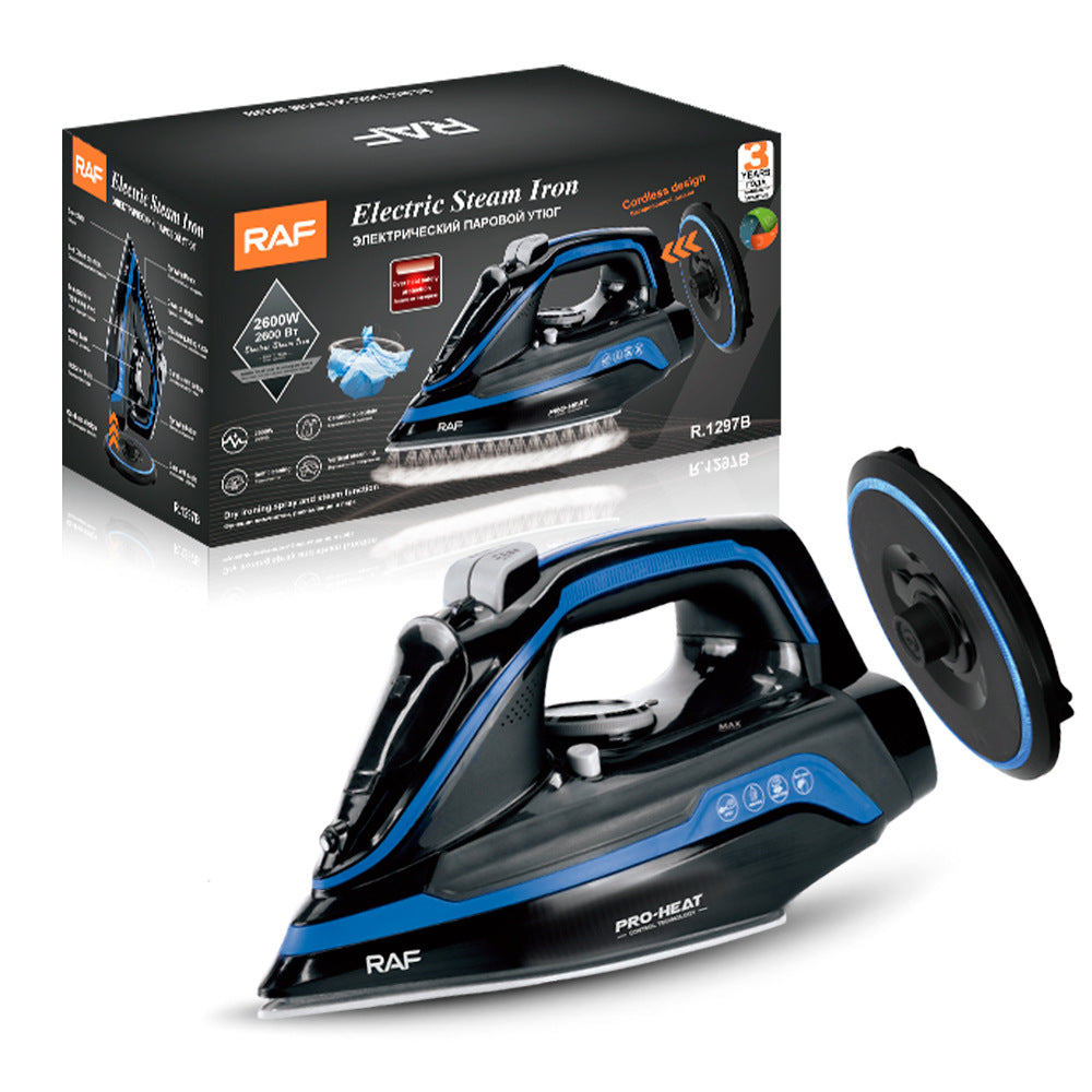 RAF EU Standard Electric Iron Household Handheld Wireless Wired Steam Electric Iron Detachable Ironing Machine for Clothes