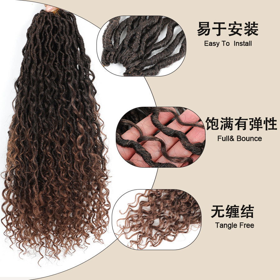 Cross-Border European and American New Hot-Selling Dreadlock Princess Wig Faux Goddess River Locs Dreadlock Wig