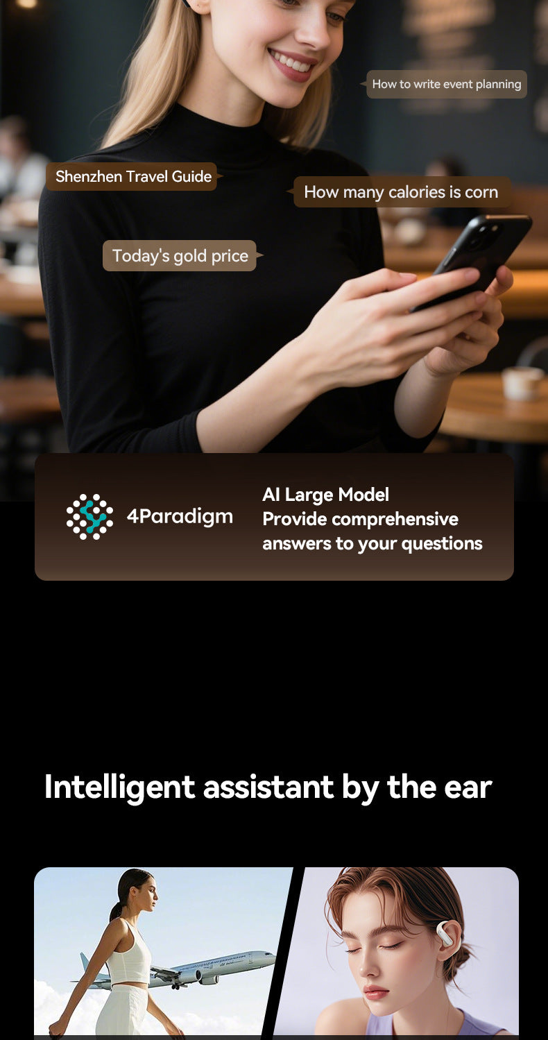 Popular M127AI Translation Long Battery Life Over-Ear Headphones Non-In-Ear Private Model Noise Cancelling Wireless Bluetooth Headphones