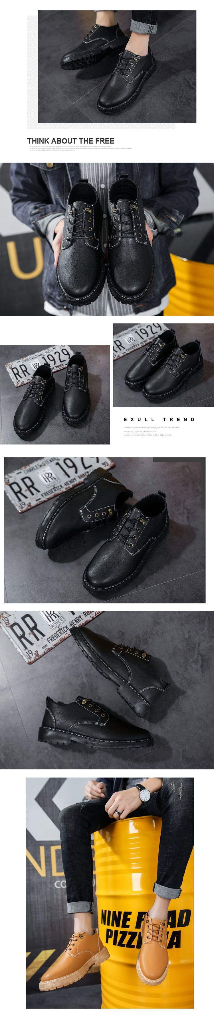 Summer Work Leather Shoes Casual Kitchen Men's Shoes Waterproof Non-Slip Oil-Proof Chef Shoes Black Work Boots for Young People