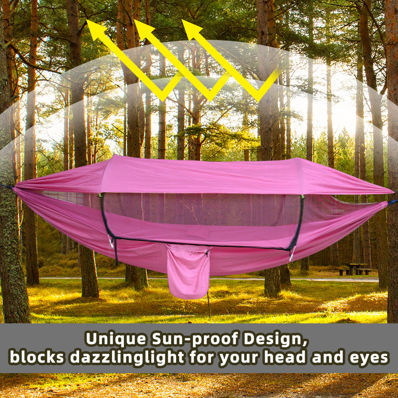 290*140Nylon Hammock Outdoor Supplies Anti-Rollover Swing Mosquito Net Hammock Ultralight Camping Sun Protection Sunshade Canopy