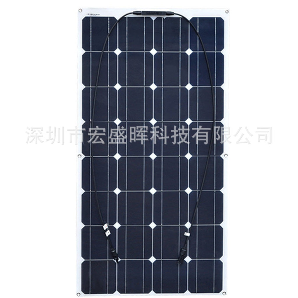100W Monocrystalline Solar Panel18V Charging Board Flexible Solar Panel Light Photovoltaic Cell Yacht Assembly